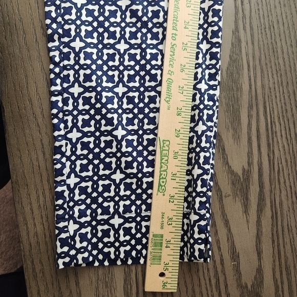 Laundry By Shelli Segal Pants Womens 10 Blue White Pattern - Picture 10 of 10